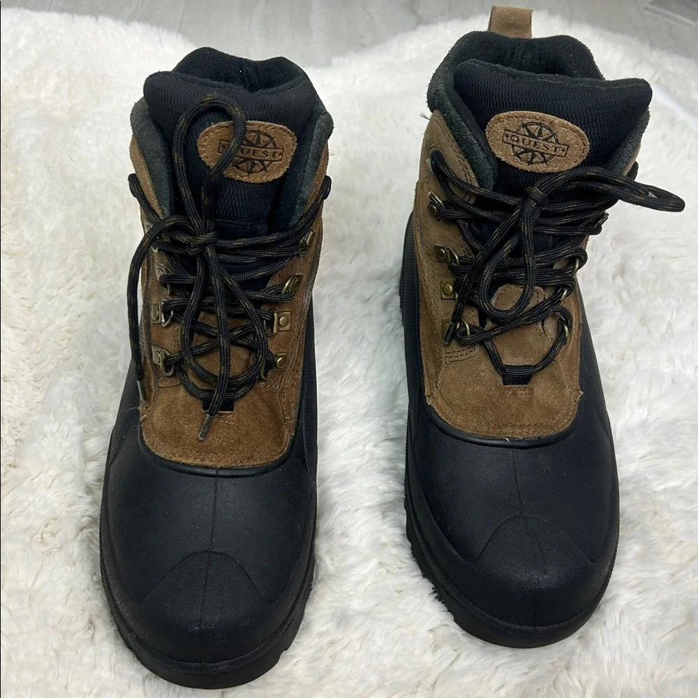 Quest Men’s Arctic Chill Insulated Winter Boots Leather Upper 8” Size 10